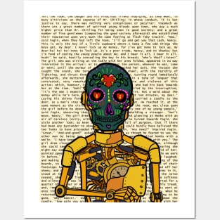 Golden Chronicles: Oliver Twist" - Unique Golden RobotMask NFT with MexicanEye Color and GlassSkin Color Posters and Art